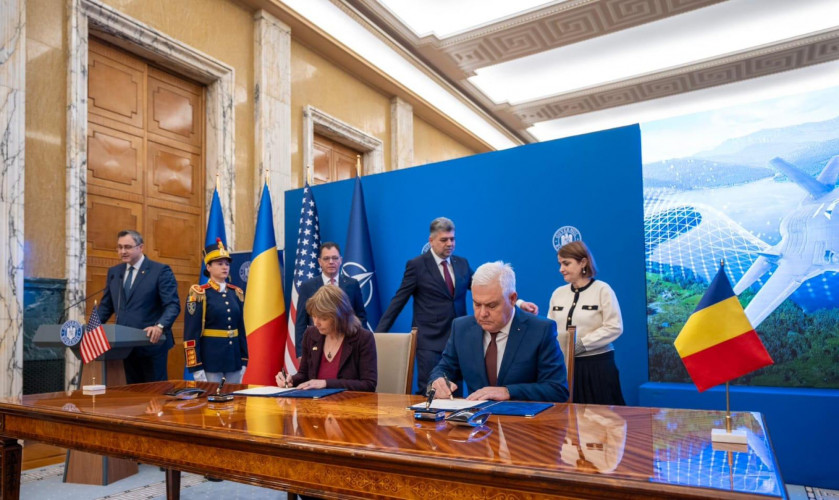 Signing ceremony of the Protocol on the initiation of the Romanian Air Force Transition Programme to the fifth generation aircraft, the F-35