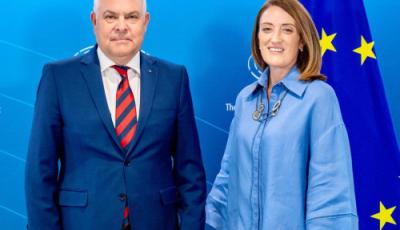 Minister Angel Tîlvăr’s meeting with the President of the European Parliament, Roberta Metsola